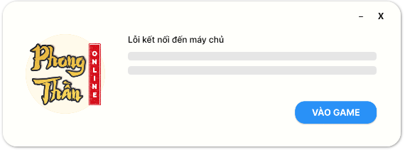 Lỗi "Không thể kết nối máy chủ"